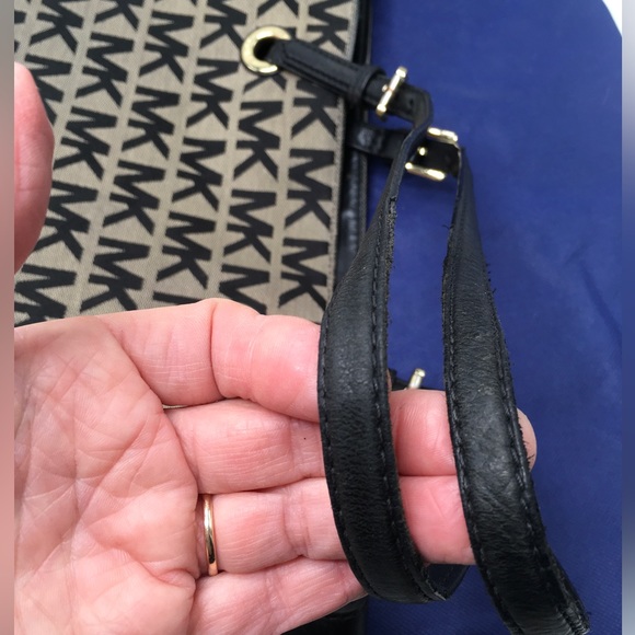 Michael Kors Jet Set Monogram Logo Tote Shoulder Handbag - Picture 11 of 15